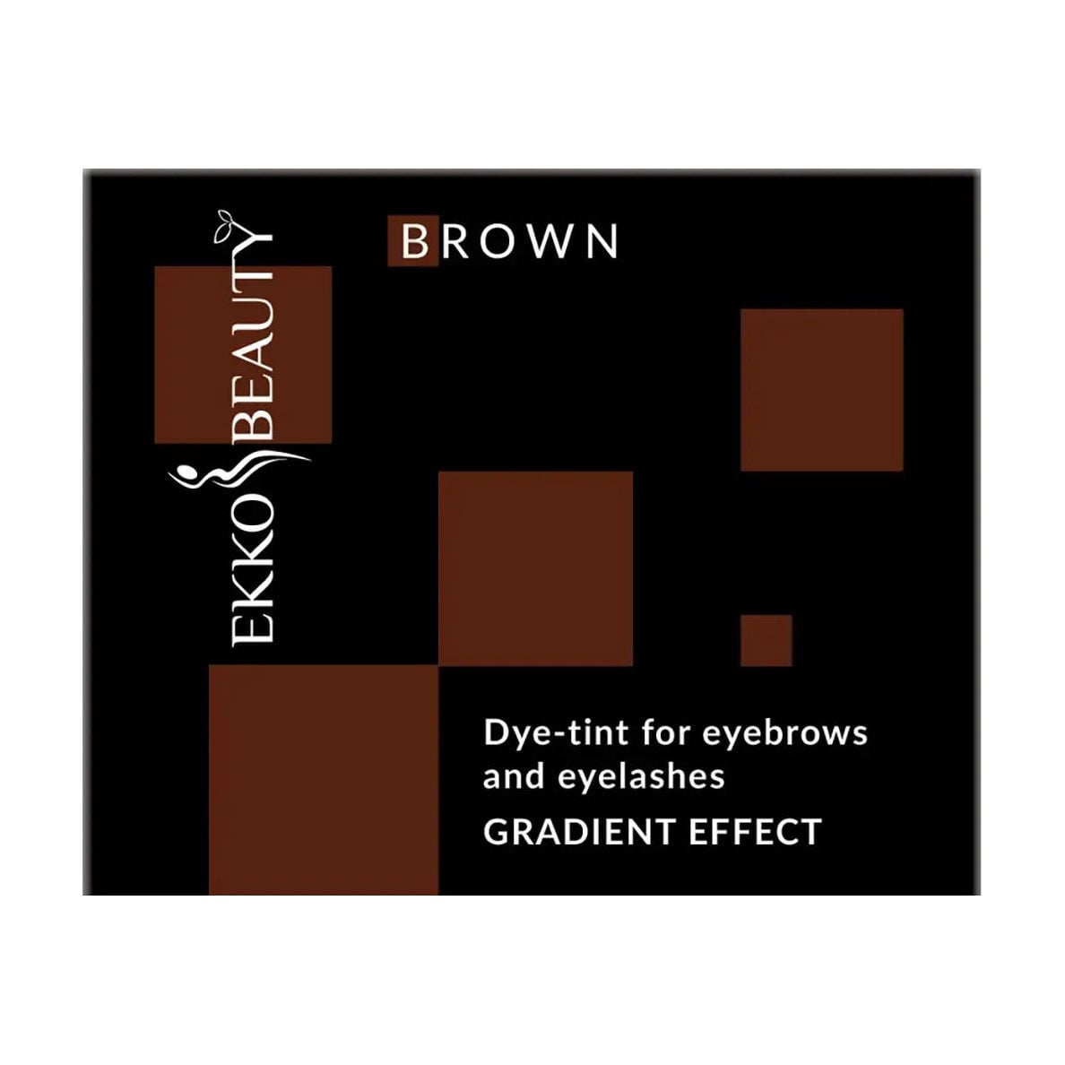 Фарба-тінт для брів та вій Ekko Beauty Gradient Effect, Brown, 3 мл