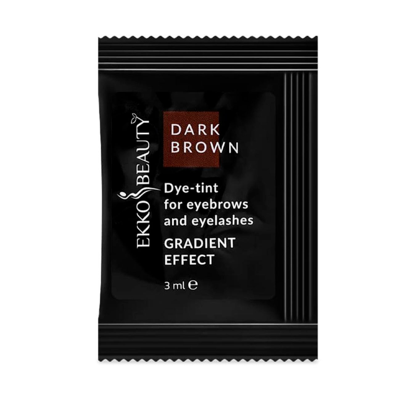 Фарба-тінт для брів та вій Ekko Beauty Gradient Effect, Dark Brown, 3 мл